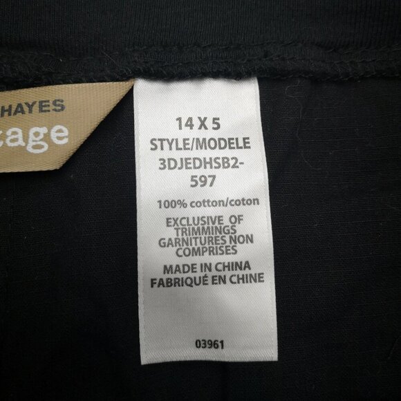 NWT Denver Hayes Vintage Ladies Size 14/5 Jet Black Pull On Style Skorts - Picture 4 of 10